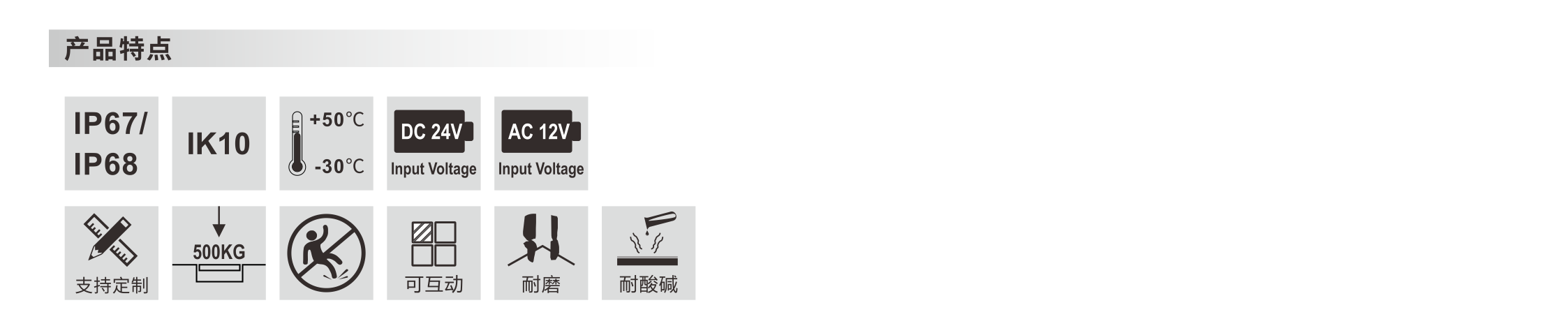 方形仿石纹发光砖 - 广东先朗照明有限公司