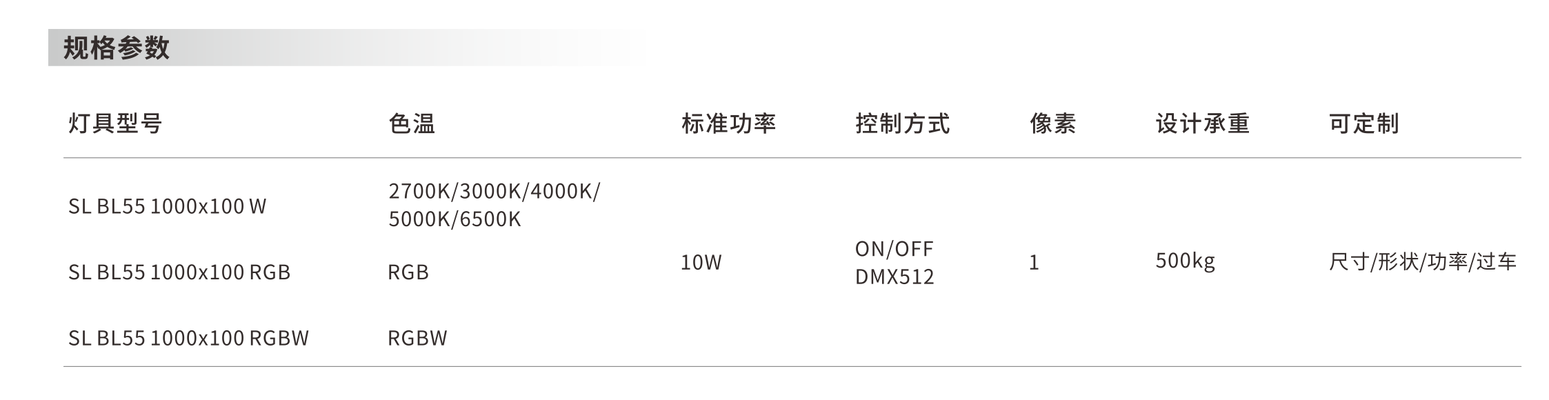 发光砖 1000x100x55mm - 广东先朗照明有限公司