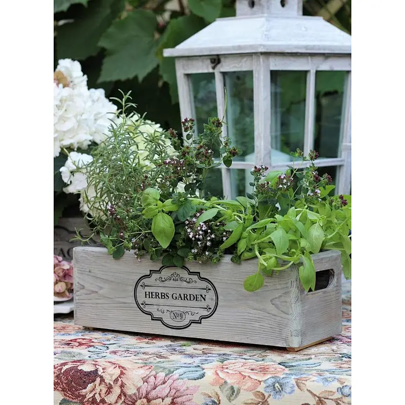 Custom Wood Box For Herbs Window Box  Small Wooden Boxes For Flowers Farmhouse Wooden Box