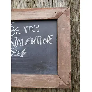 Real Slate Chalkboard in Rustic Wooden Frame