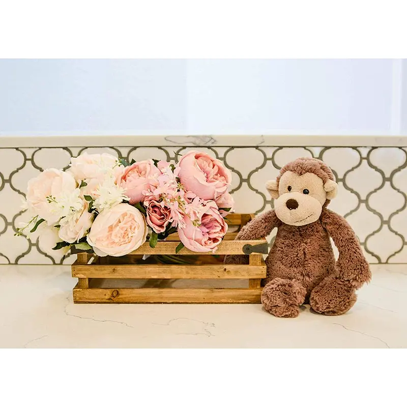 Natural Wood Apple Crate  Box with Metal Corner Design