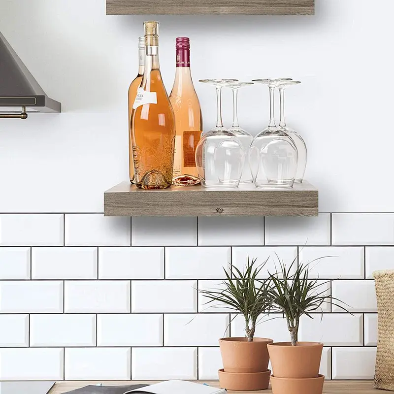 Floating Shelves with Drawer and Mount, Wood Finish Shelf for Bedroom, Bathroom, Kitchen. for Storage and Display