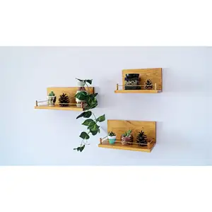 Set of 3 wall mounted shelves Wall-mounted Rack | rustic home Wall-mounted Rack | unique shelves  with Wall-mounted Rack