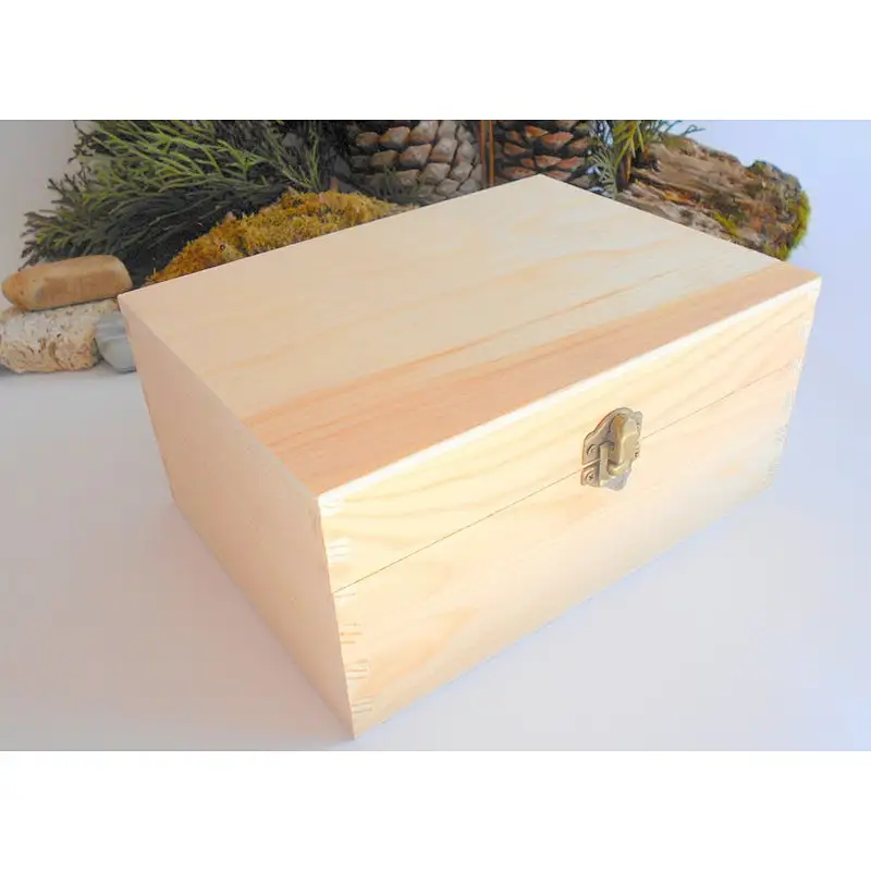 Wooden cases, large rectangular boxes, unfinished wooden cases.Pine wooden case.Craft box