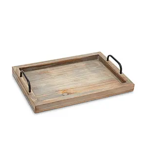 Wooden  serving tray  wooden tray handle
