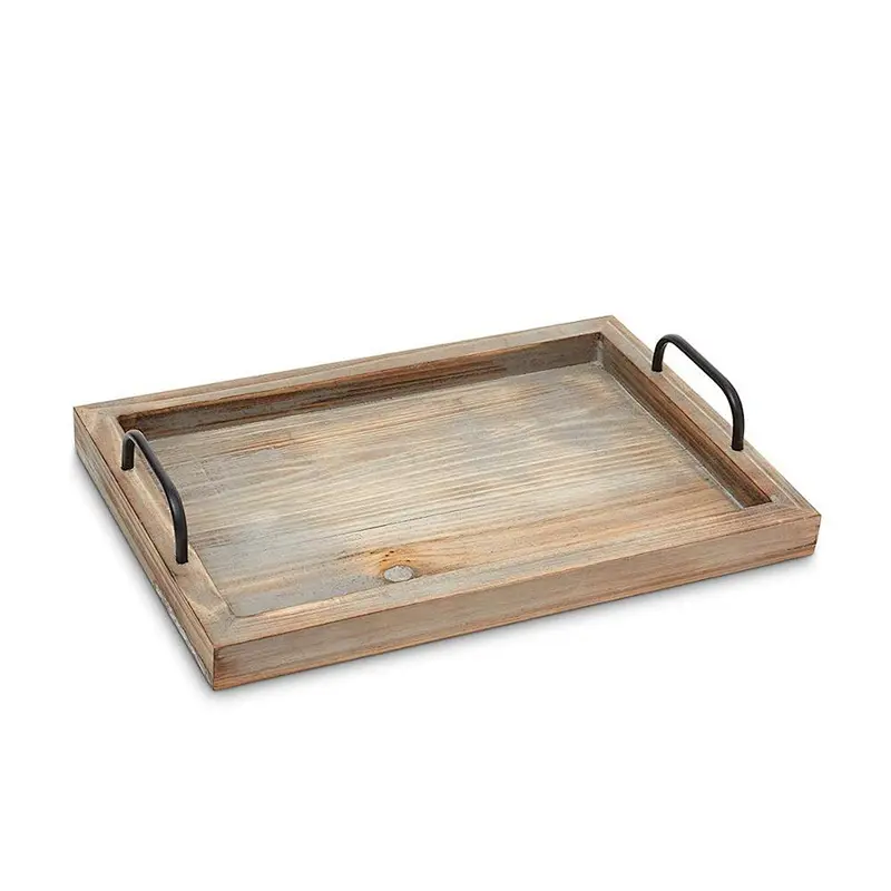 Wooden  serving tray  wooden tray handle