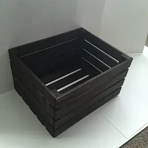 Shabby chic wooden crate Rustic wooden storage crates customized