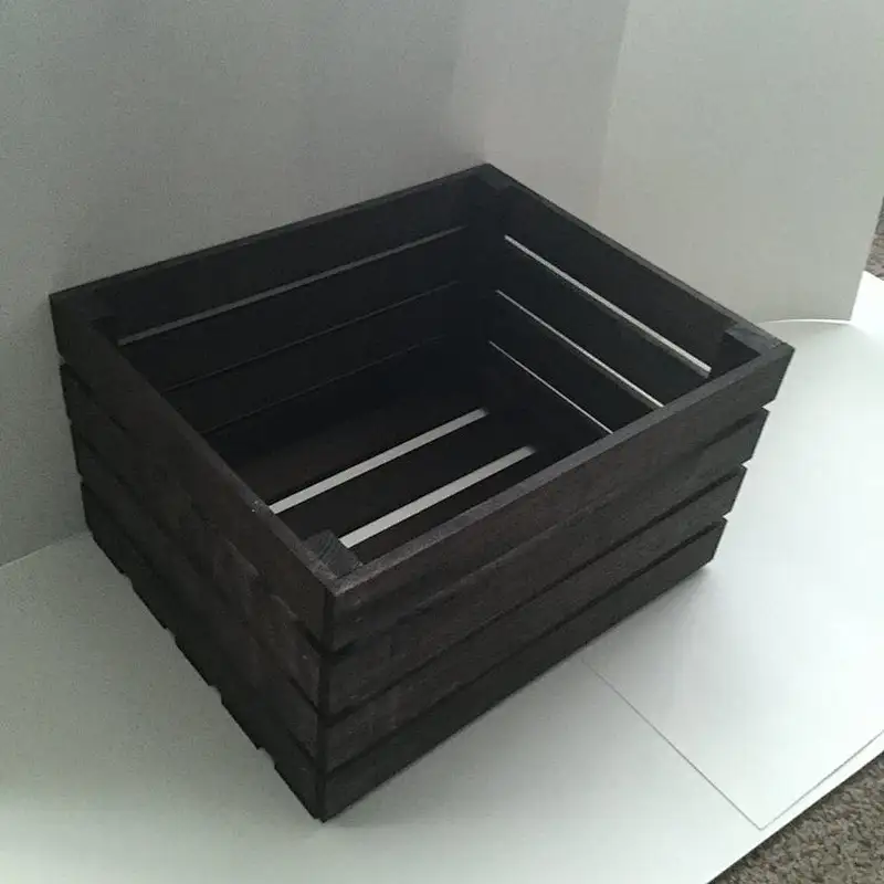 Shabby chic wooden crate Rustic wooden storage crates customized