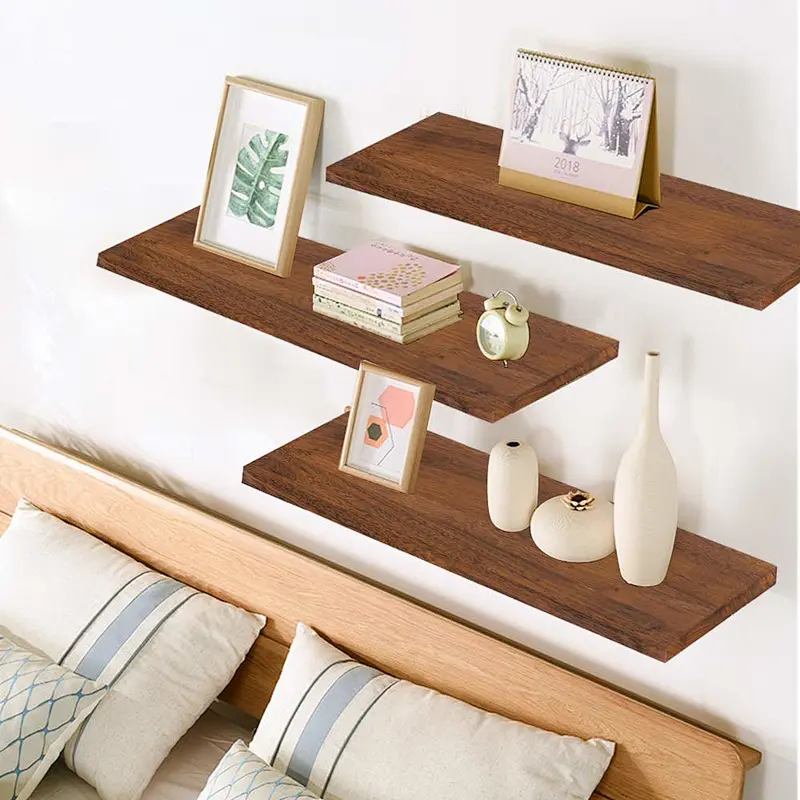 Custom Rustic Wooden Floating Shelves wooden wall-mounted shelf wooden wall shelf shelves wood wall