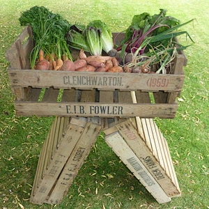 Vintage Antique Rustic Wood Farm Tray Apple Crate Potato Bushel Box & Catchall Valet Tray Wooden Dry Fruit Tray