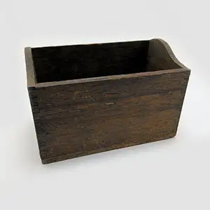 Retro village storage wood box