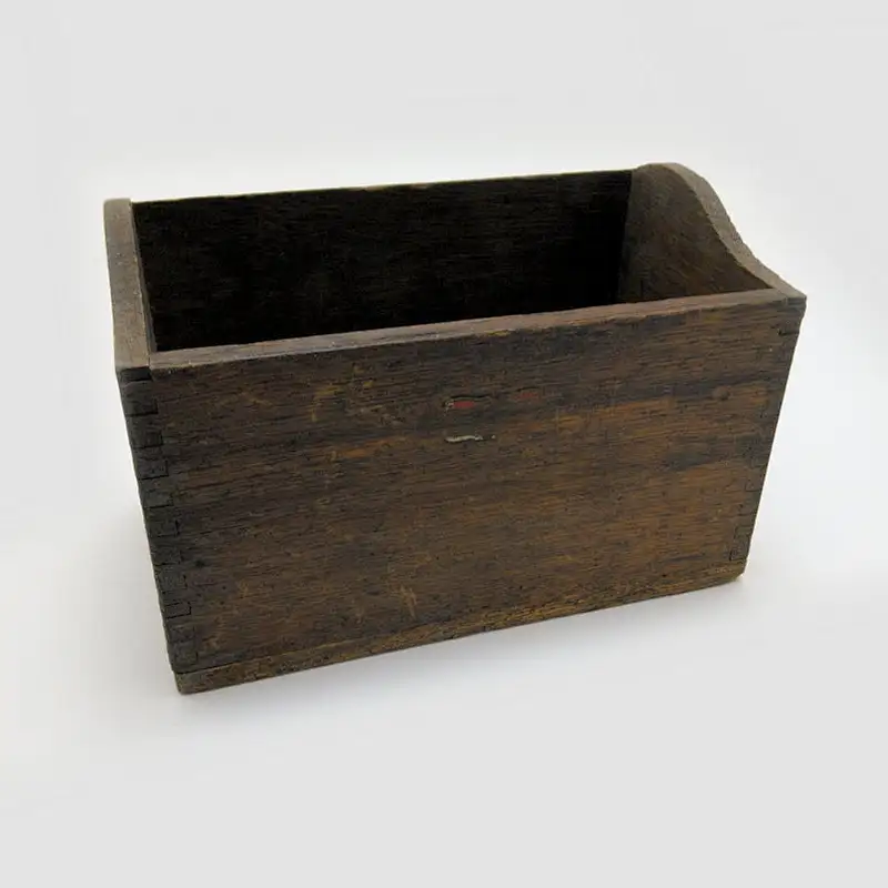 Retro village storage wood box