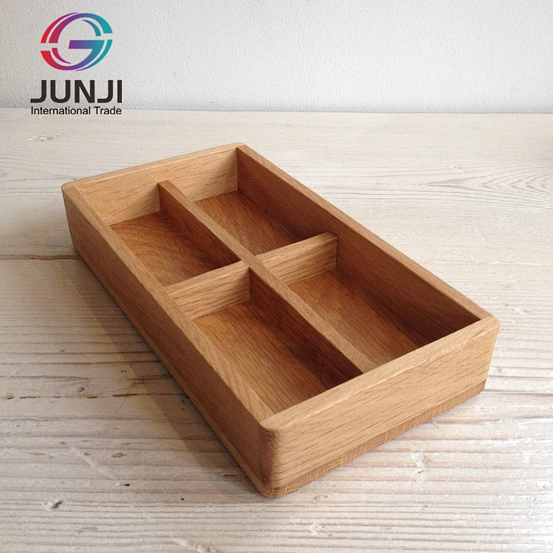 Divided wooden tray jewelry box handmade organizer valet catch all desk tidy storage makeup gift