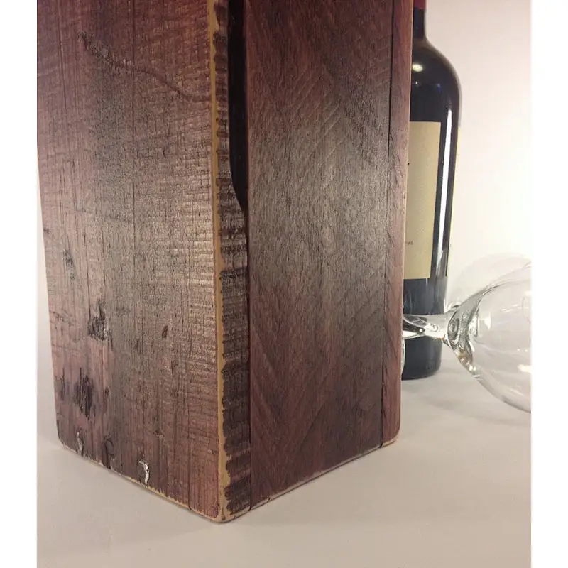 Wooden Wine Tote | Reclaimed Wine Carrier,wooden crate box