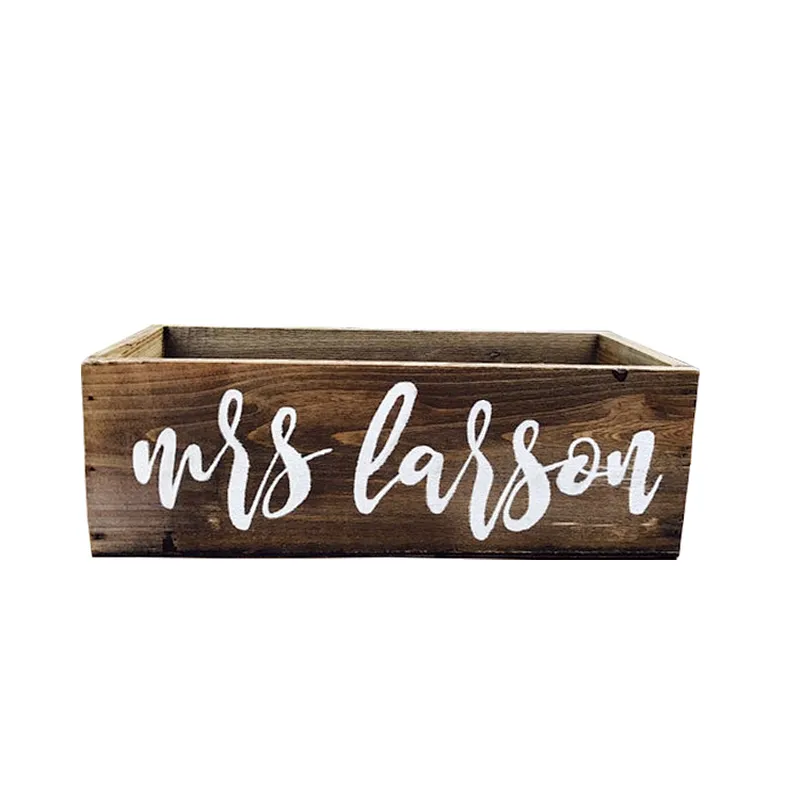 Personalized Wood Planter Box