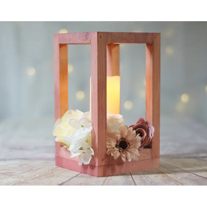 Set of 10 Reclaimed Wood Lanterns Wedding Lantern Centerpiece Rustic Wedding Table Wooden Candle Holder