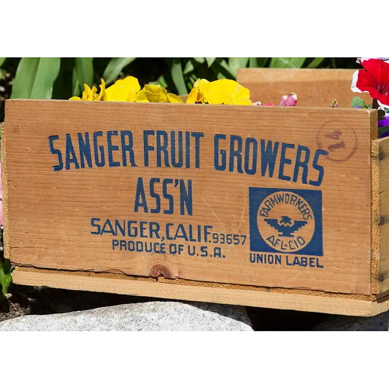 Vintage Wooden Fruit Crate Old fashioned Shipping Crate Wood Storage Box Wooden Trays and Boxes