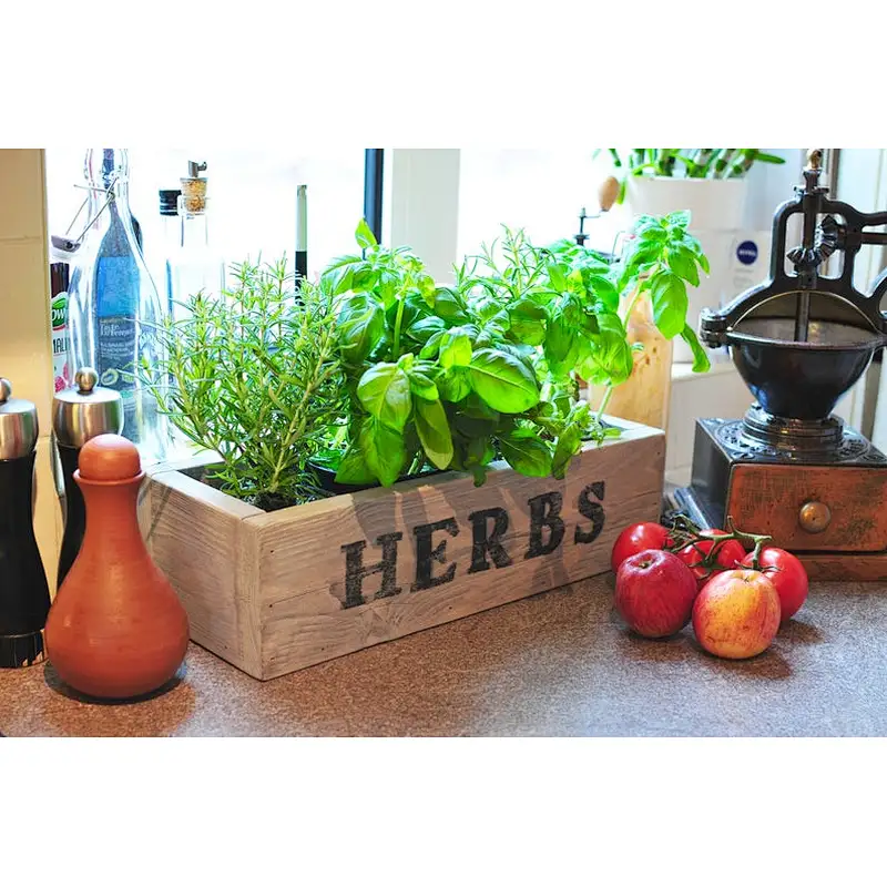 Wooden Herbs Box