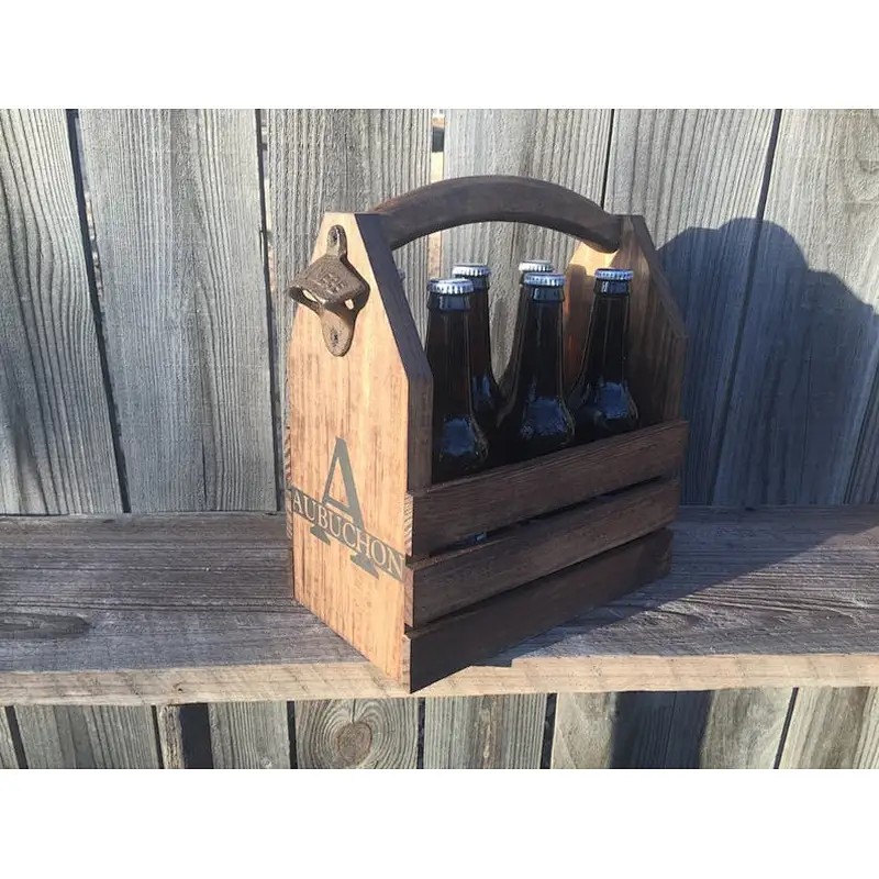 Wooden Wine Bottle Carrier