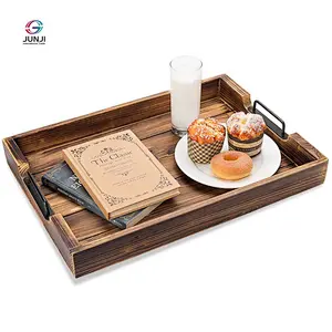 Extra Large Wooden Tray Wooden Ottoman Tray Wooden Serving Trays Wooden Tray With Metal Handle Wooden Ottoman Tray
