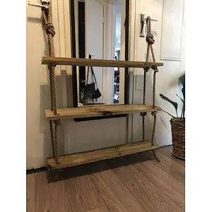 Wall Decor.Rope Shelf.Knick Knack Shelf Rustic Home Decor.Dorm Room Decor