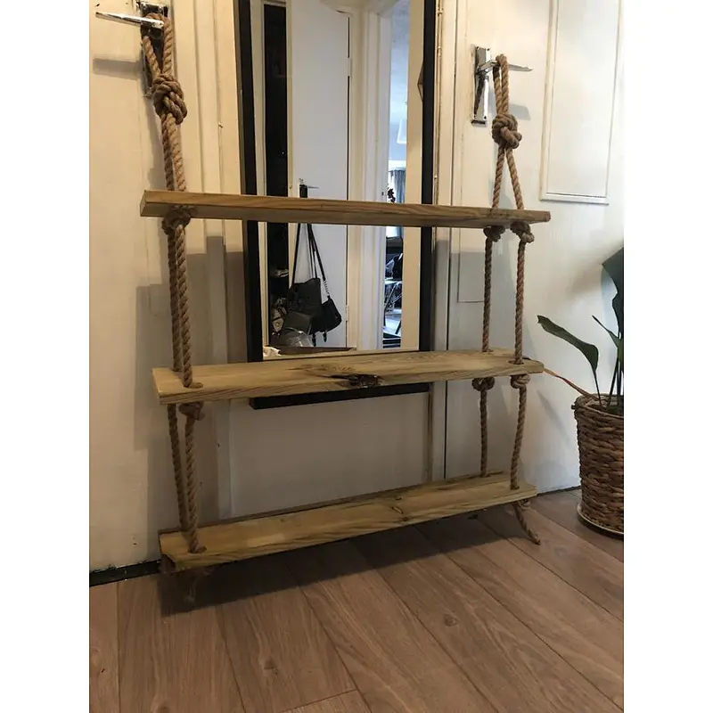 Wall Decor.Rope Shelf.Knick Knack Shelf Rustic Home Decor.Dorm Room Decor