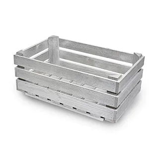 Large White Wooden Display Crate