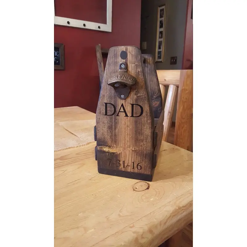Engraved Personalized Wine Carrier wine drinkers  valentines day christmas  gift  wedding wooden wine carrier