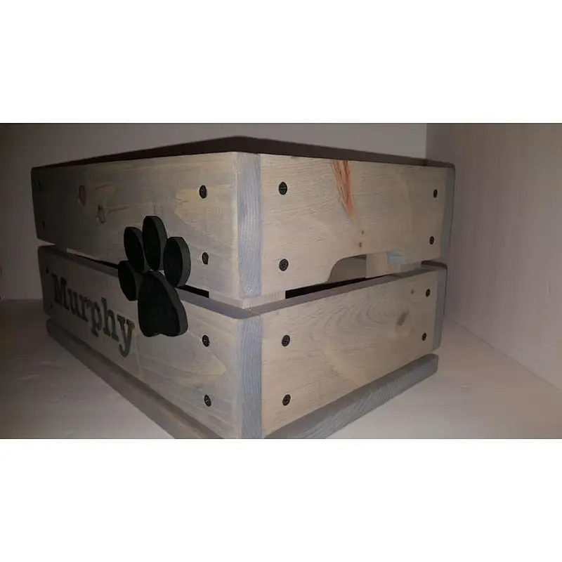 Rustic wooden storage crate box pet toy wooden boxs