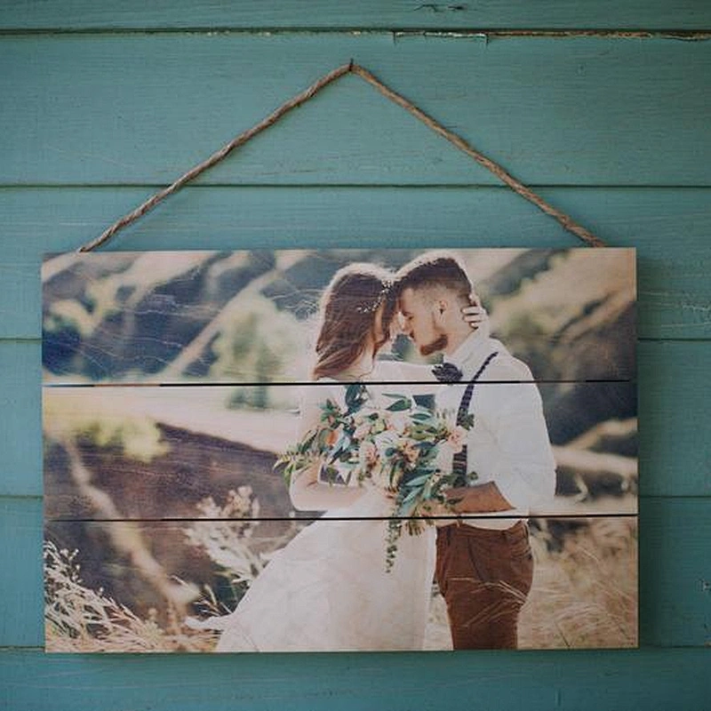 Wood Home Decor Anniversary Gift Custom Photo Pallet  Wall Art