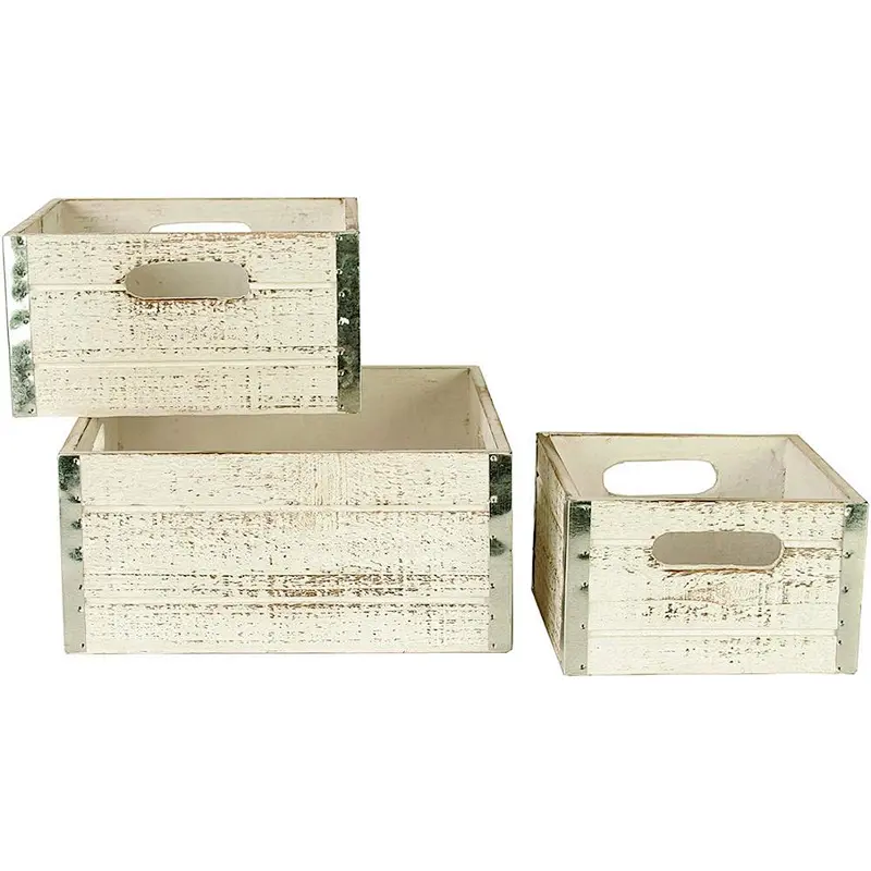 Unfinished Wood Crates Wholesale wooden flower pot wood crate storage