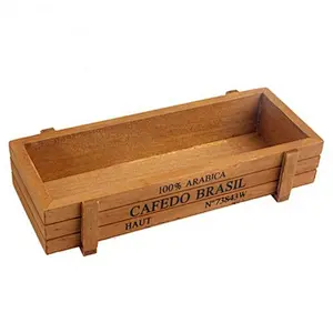 Wood Planter Box Garden Micro Landscape Flower Succulent Container Plant Pot