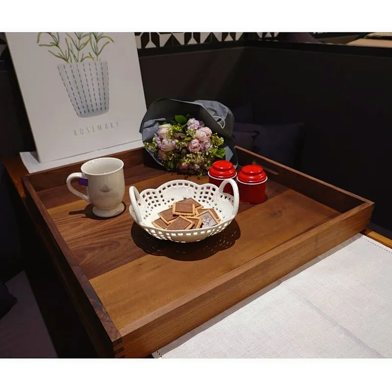 Small Wood Tray Farmhouse Decor Table Decor wooden tray 24 x 24 wooden  Tray