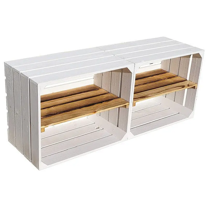 Rustic wooden storage crates wood french crate vintage for vegetables