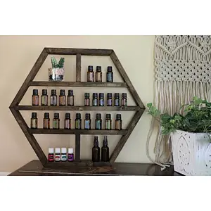 Wall mount shelf hexagon wall shelf standing wall shelf