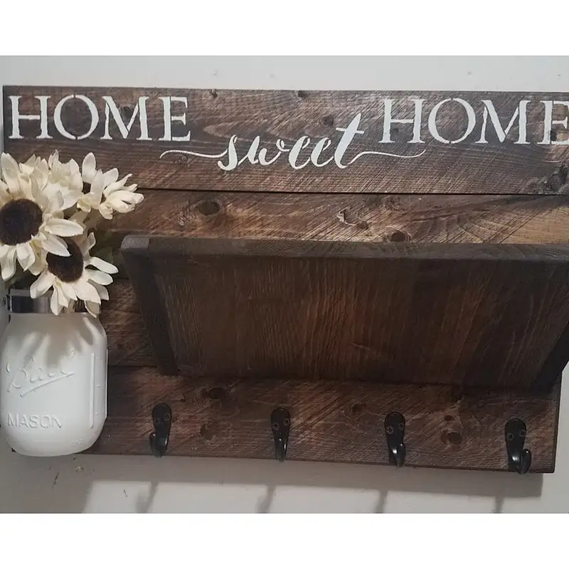 Rustic Home Decor, Key Holder, Rustic Decor Home Sign Cheapest Price