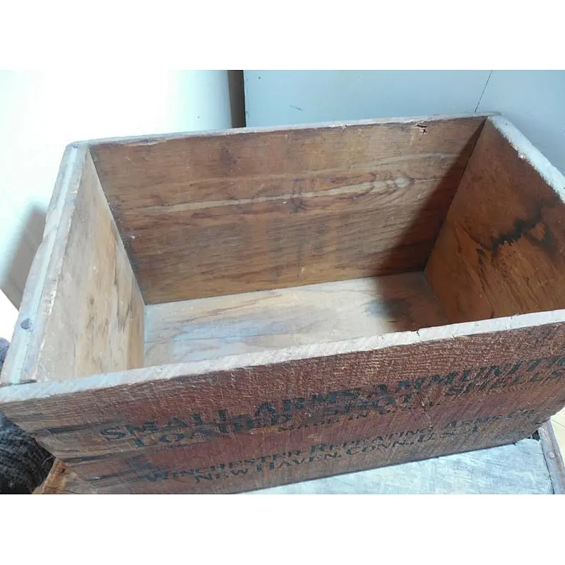 Rustic personalized customized wholesale big practical cheaper decoration  Vintage sturdy Wood Winchester Ammo Boxes  crates