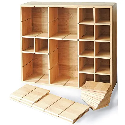 Rustic homedecoratinMultikeep Adjustable Floating  Figurine Shadow Box or Drawer Organizer - For Wall Mount  Shelf - Spice Rack,