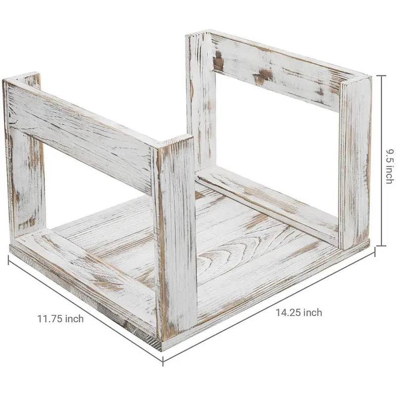 Rustic Vintage Whitewashed Wood Vinyl Record Storage Crate unfinished wood crates wholesale