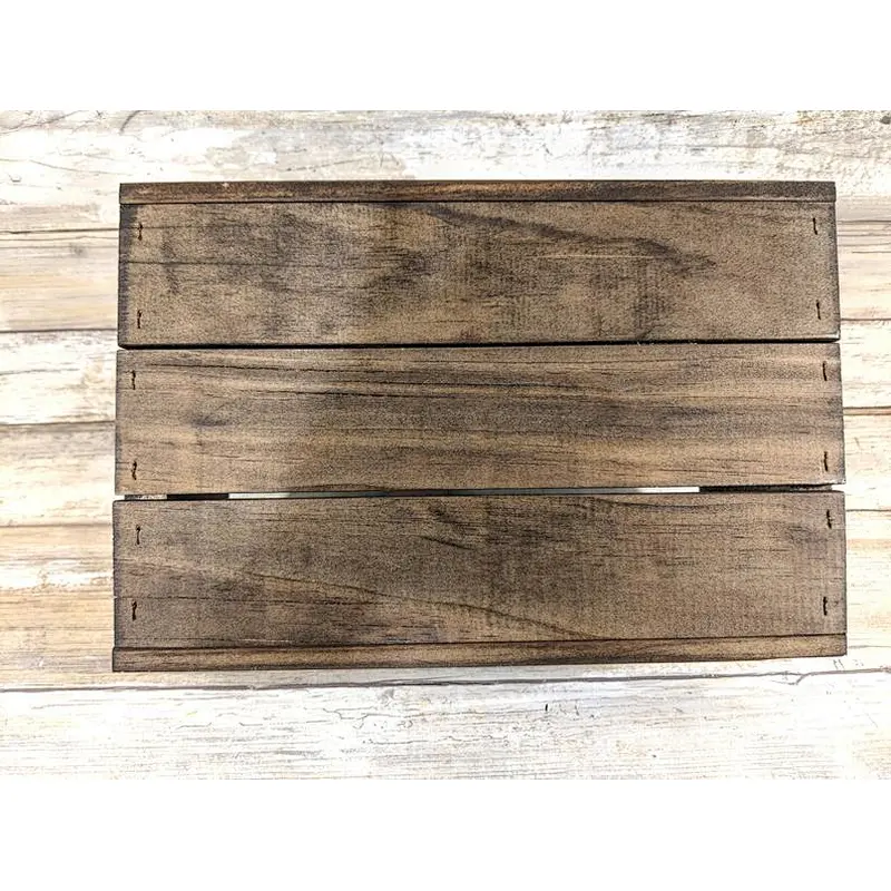 Rustic Vintage Stained Wooden Crate Box