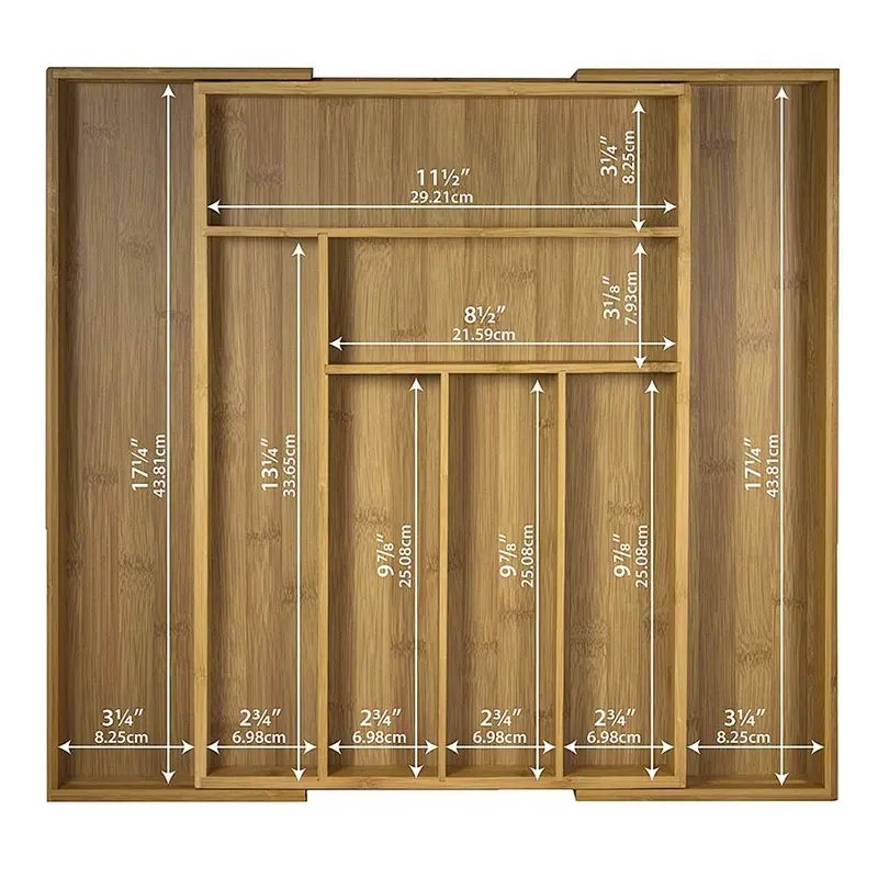 Storage box with Totally Bamboo Expandable Utility Drawer Organizer, 8 Compartments,  Beautiful and Durable Bamboo