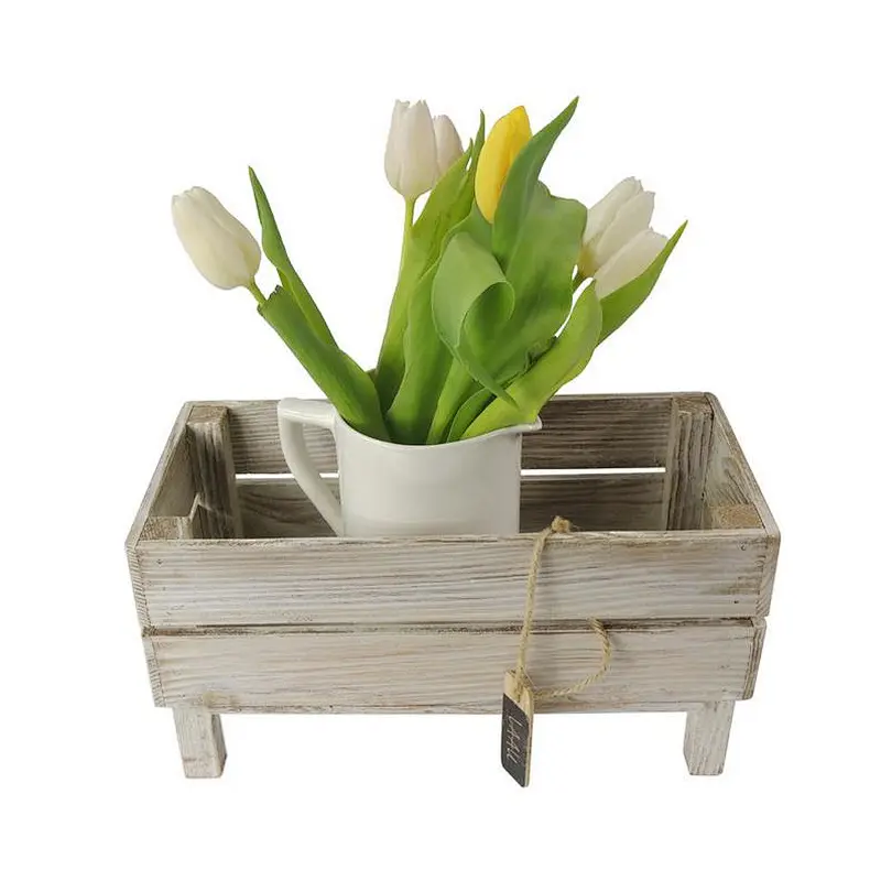 Wooden flower crate with legs Flower box Wedding Gift Plant