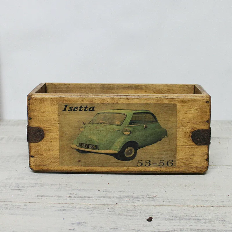 Custom Cheap  Lovely Rustic Wooden Crate Retro Advertising box Gift