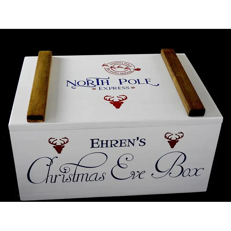Christmas Eve Storage Box With Lid Wood Gift Box Rustic Wood  Crate With Lid