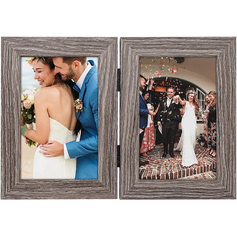 Picture Frame Photo Display for Tabletop Display Wall Mount Solid Wood High Definition Photo Frame
