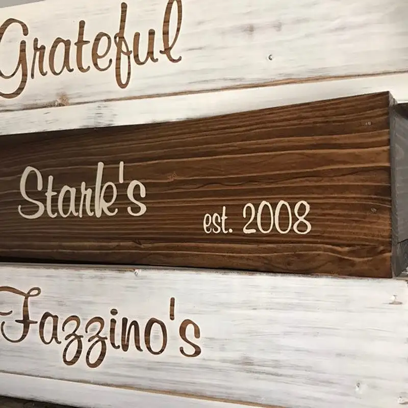 Rustic Home Decor Personalized Wood Planter Box, Wedding Decor, Valentines Day Gift
