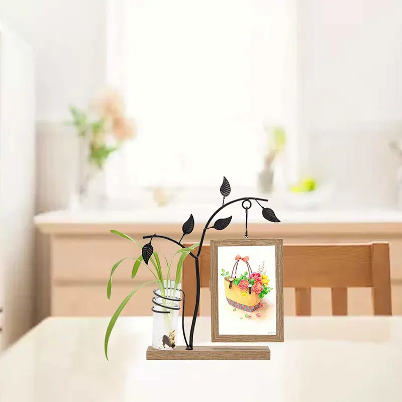 Wooden Double Sided Photo Frames for Table Home Christmas Wedding Decoration