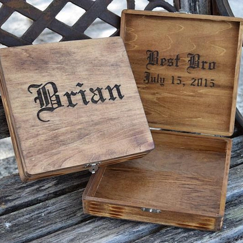 Groomsmen Gift - Rustic Cigar Box - Rustic Wedding - Engraved Wood Cigar Box - Personalized Gifts for Groomsman - Wedding Party