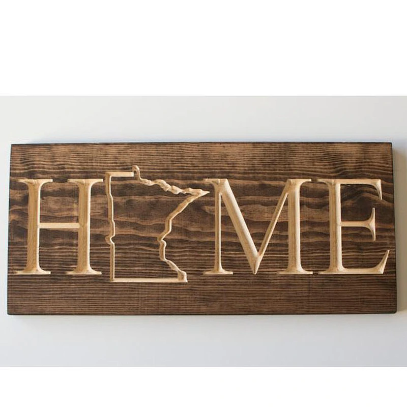 wood sign custom wood signs to decorate wallsMinnesota Home-MN Carved Wooden Signs - MN State Sign - Wood Decor Signs