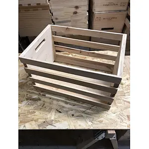 Rustic retro feeling has the slat of handle store content wooden box